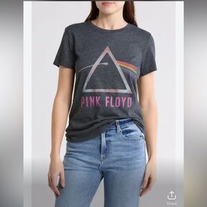 Lucky Brand Gray Pink Floyd Graphic Tee